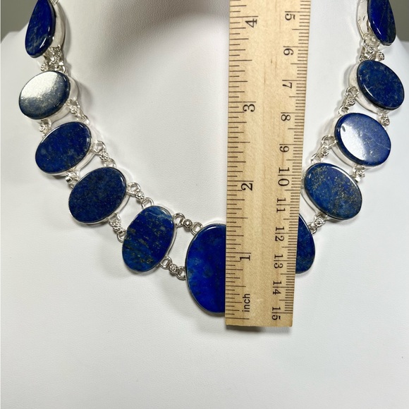 Lapis Lazuli 925 Large Gemstone Necklace - Picture 5 of 6